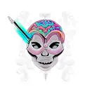 crochet design and crochet hook tattoo design idea