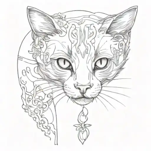 cat paw prints tattoo design idea