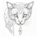 cat paw prints tattoo design idea