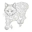 cat paw prints tattoo design idea