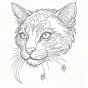 cat paw prints tattoo design idea