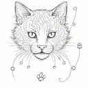 cat paw prints tattoo design idea