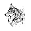 shield, wolf, Pertaining to royal, Blessedty,  tattoo design idea