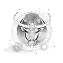 Taurus and Virgo combination  tattoo design idea