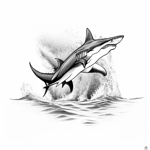 sharkfin margarita 50 beach tattoo design idea