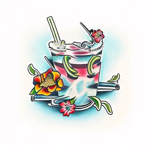 spring break margaritas 50 tattoo design idea