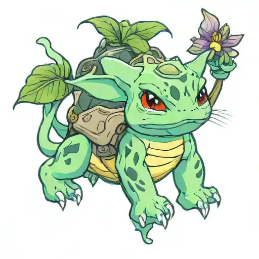 jedi bulbasaur tattoo design idea