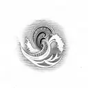 Ocean Wave tattoo design idea