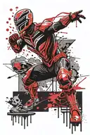 Poptarts and Power Rangers and brain tumor awareness tattoo design idea