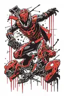 Poptarts and Power Rangers and brain tumor awareness tattoo design idea