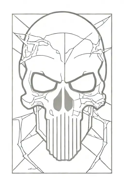 Punisher skull tattoo design idea
