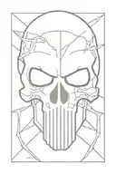 Punisher skull tattoo design idea
