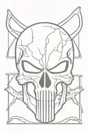 Punisher skull tattoo design idea