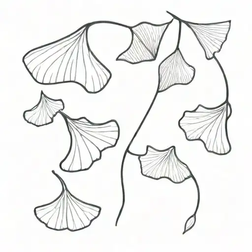ginkgo leaves tattoo design idea
