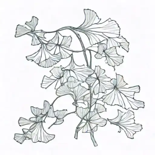 ginkgo leaves tattoo design idea