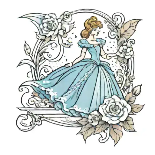 Cinderella C for my grandma tattoo design idea