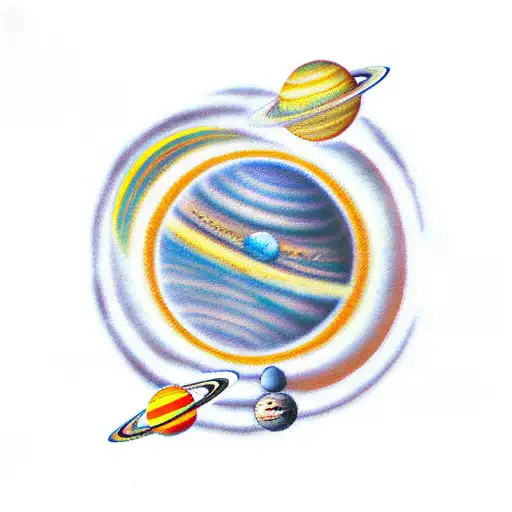 Solar System  tattoo design idea