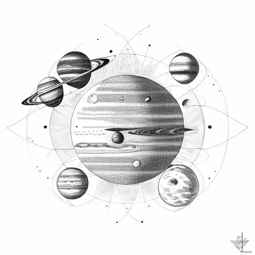 Solar System  tattoo design idea