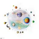 Solar System  tattoo design idea