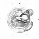 Solar System  tattoo design idea