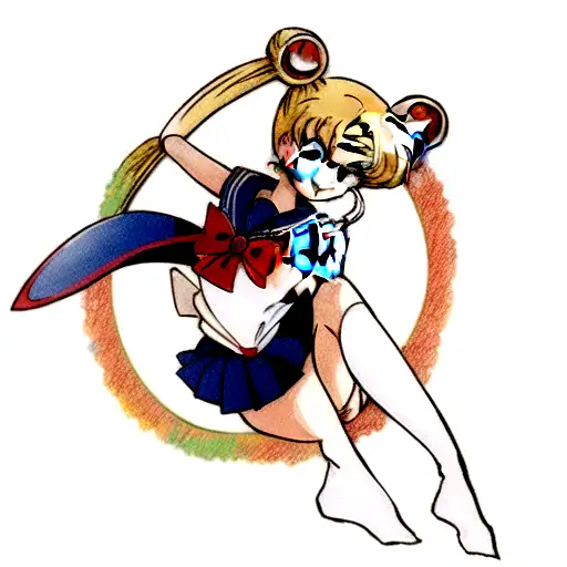 small anime tatoo for neck with sailor moon tattoo design idea