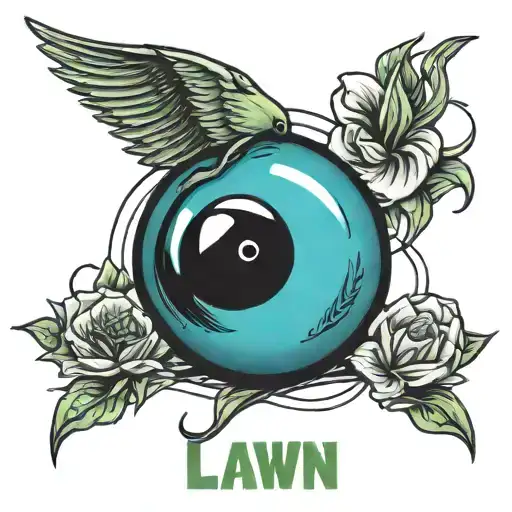 lawn bowling ball tattoo design idea