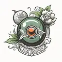 lawn bowling ball with 1986 in it tattoo design idea