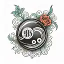 lawn bowling ball with 1986 in it tattoo design idea