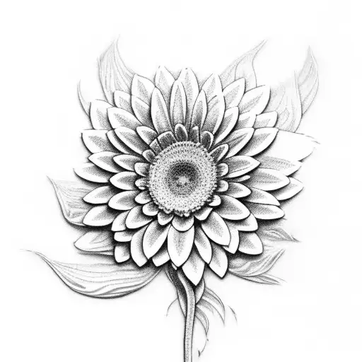 gerbera tattoo design idea