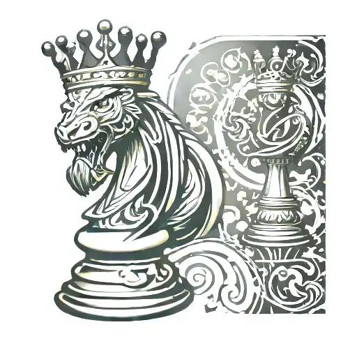 king chess piece tattoo design idea