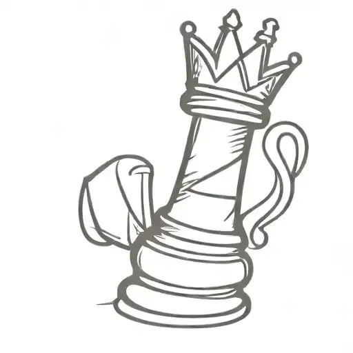 king chess piece tattoo design idea