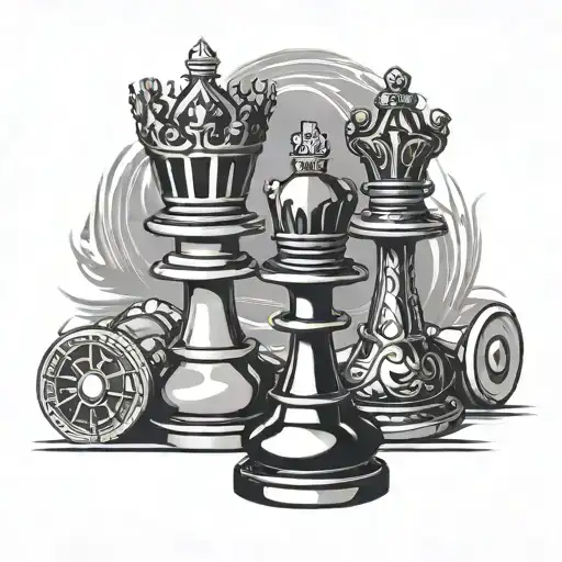 king chess piece tattoo design idea