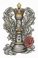 king chess piece tattoo design idea