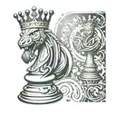 king chess piece tattoo design idea