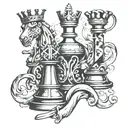 king chess piece tattoo design idea