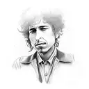 picture of bob dylan with lyrics tattoo design idea