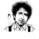 picture of bob dylan with lyrics tattoo design idea