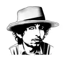 picture of bob dylan with lyrics tattoo design idea