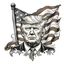 patriotic fuck trump tattoo design idea