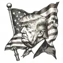 patriotic fuck trump tattoo design idea