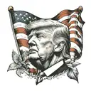 patriotic fuck trump tattoo design idea
