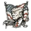 patriotic fuck trump tattoo design idea