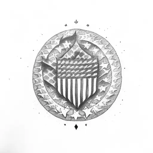 american flag bleeding into veins on backside ofhand tattoo design idea