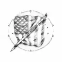 american flag bleeding into veins on backside ofhand tattoo design idea