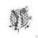 american flag bleeding into veins on backside ofhand tattoo design idea