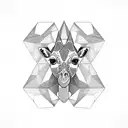  includes a diamond shape with African patterns, representing the continent. Inside the diamond, a giraffe is depicted,  tattoo design idea