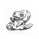 a small charmander Pokémon tattoo tattoo design idea