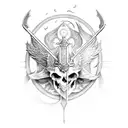 saint michael killing the dragoon tattoo design idea