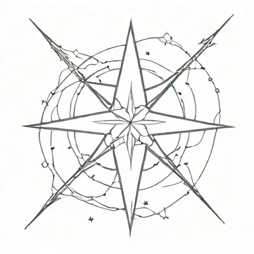north star tattoo design idea