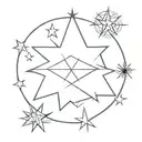 north star tattoo design idea